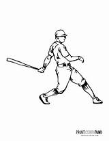 Baseball Printcolorfun sketch template