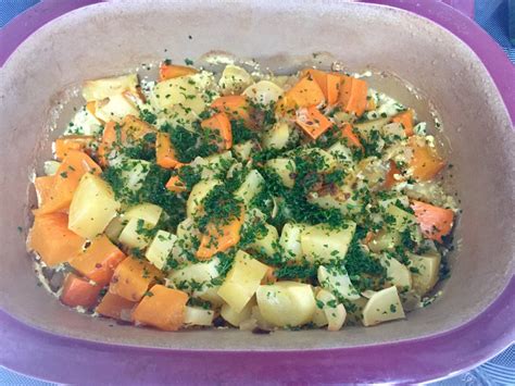 kuerbis mit kokosmilch und curry im roemertopf von barryfan