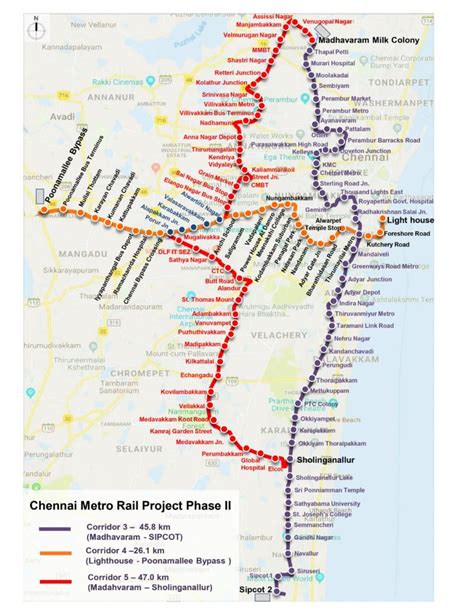 chennai metro route map timings stations fare phase