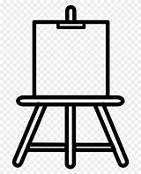 Easel Clipart Painting Paint Outline Artistic Tool Icon sketch template