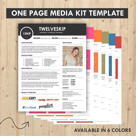 media kit press kit templates easy to edit clean and high