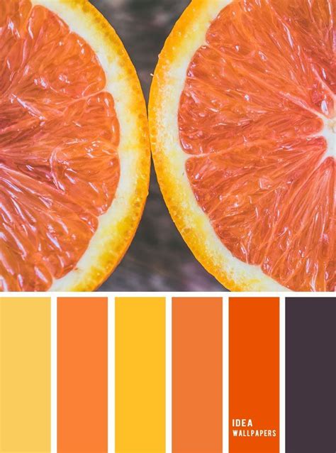 Orange Color Scheme { Orange Yellow Dark Grey Purple Color