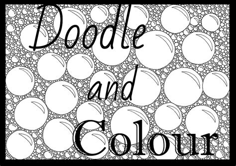 bubbles adult colouring page instant  printable