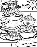 Grains Healthy Coloringsun Breads Dxf sketch template