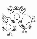 Pokemon Magnezone Magneton Sheets Rocket Project Anycoloring sketch template