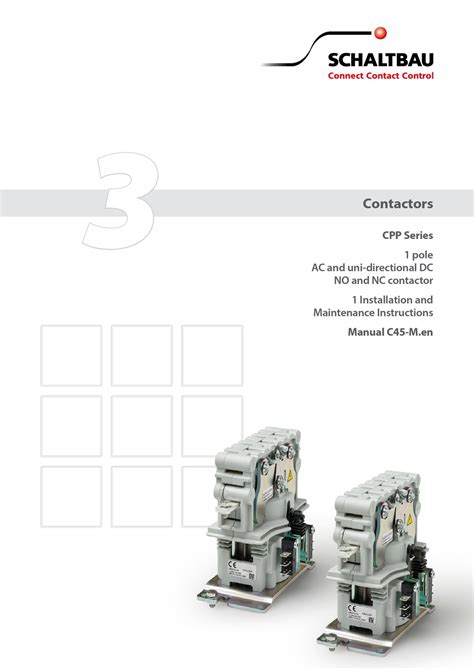 schaltbau cpp series installation  maintenance instructions manual   manualslib