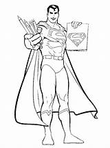 Coloring Pages Superman Sheets Drawing Super sketch template