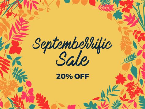 september sale  give    selected product type  orders    promo