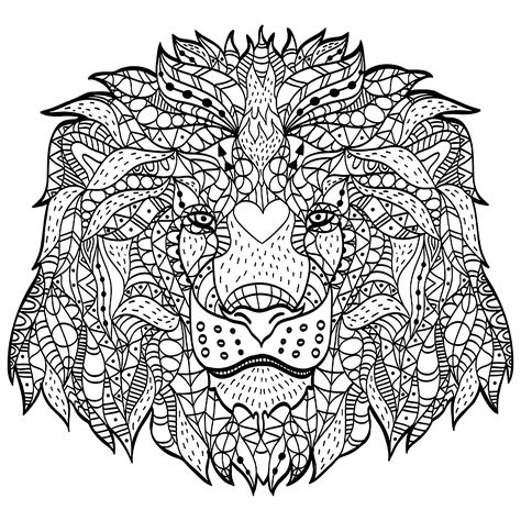 printable lion coloring pages