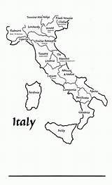 Italy Map Printable Coloring Kids Print Pdf Gif sketch template