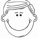 Face Coloring Colouring Pages Smile Sad Boy Blank Cute Clipart Kids Clipartmag sketch template