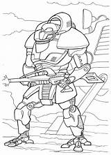 Coloring Cyborg Soldat Coloriage Pages Gif sketch template