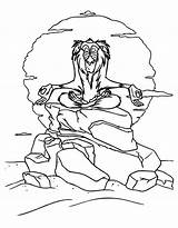 Rafiki Lion King Coloring Meditating sketch template