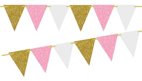 Library Of Pink And Gold Flag Banner  Freeuse Library