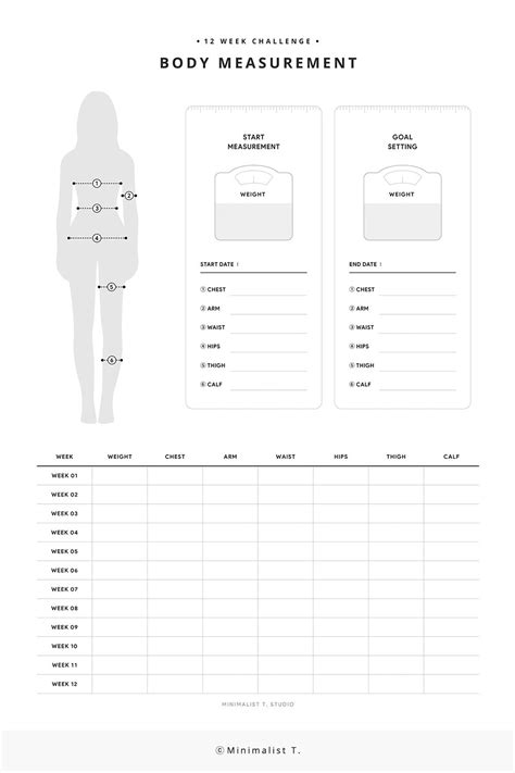 Body Measurement, Fitness Planner, Body Progress Tracker, Health