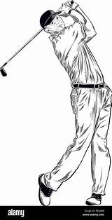 Golfer Golfspieler Bilder Skizze sketch template