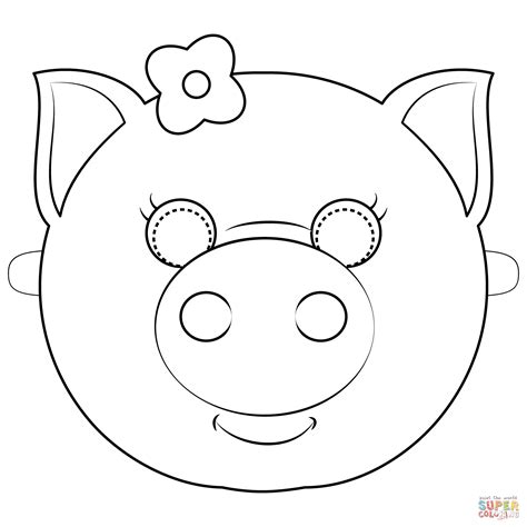 pig mask coloring page  printable coloring pages