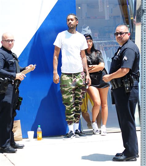 Nipsey Hussle And Lauren London Keep It Cute After Accident With Paps