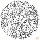 Coloring Pages Japanese Roundel Leaf Designs Crafts sketch template