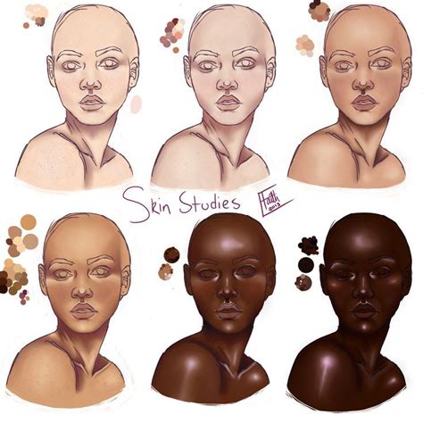 skin tones  digital painting skin drawing art reference palette art