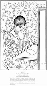 Dover Masterworks Own Color Coloring Adult Mary Cassatt Paintings sketch template