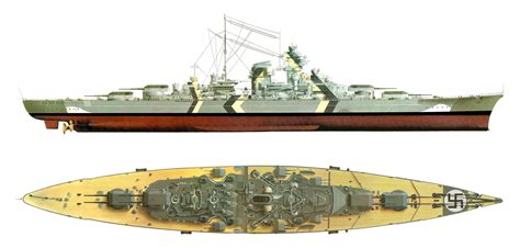 german battleship bismarck blueprint   blueprint   modeling