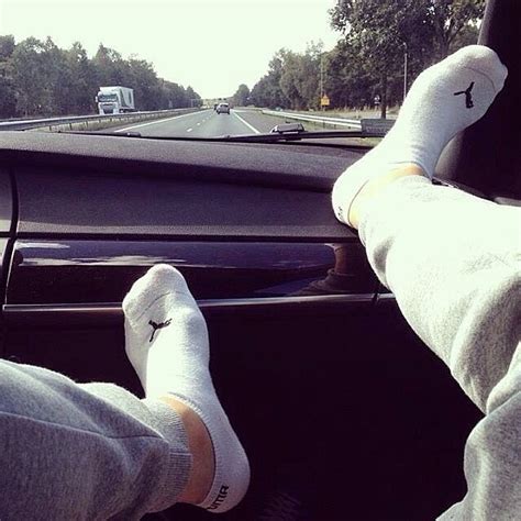 pin on feet up on the dashboard