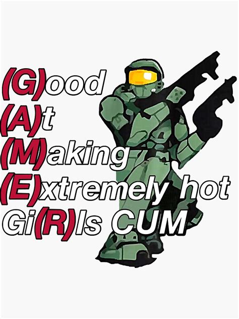 Good At Making Extremely Hot Girls Cum Funny For Gamer Sticker For