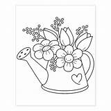 Watering Stamp Regadera Colouring Transfers sketch template