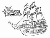 Pirate Coloring Ship Printable Designlooter Cooloring sketch template