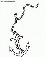 Anchor Coloring Rope Boat Clipart Anchors Pages Clip Small Boats Printable Printactivities Easy Gif Cliparts Library Designs Popular Stencil Coloringhome sketch template