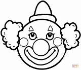 Coloring Face Pages Clown Clowns Printable Supercoloring Paper sketch template