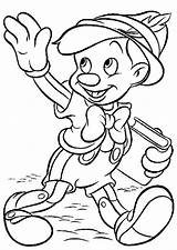 Coloring Pinocchio Large Pages sketch template