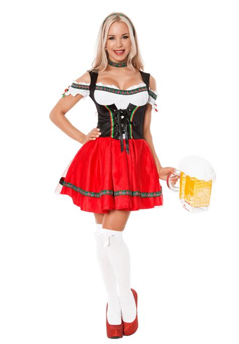 ladies oktoberfest beer maid wench bavarian heidi costume