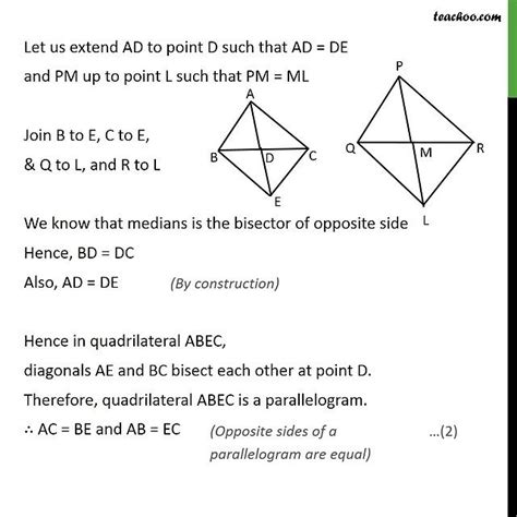 Ex 6 3 14 Sides Ab Ac And Median Ad Of A Triangle Abc