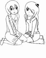 Coloring Pages Friends Girls Two Utau Friend Color Printable Print sketch template