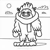 Yeti Abominable Supercoloring Xcolorings Bigfoot sketch template