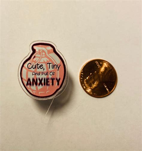 cute tiny and full of anxiety pins etsy