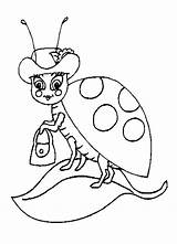 Ladybug Coloring Pages Printable Kids Color Clipart Bug Lady Planse Colorat Joaninha Da Template Desenho Dona Buburuze Drawings Print Animals sketch template