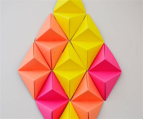 wall art  origami geometric shapes origami art geometric origami