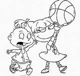 Coloring Pages Rugrats Basketball Nick Jr Angelica Printable Heat Blaze Miami Logo Tommy Color Drawing Energy Print Clipart Jersey Getcolorings sketch template