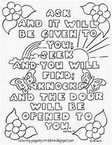 Coloring Bible Pages Ask Verse Matthew Kids Given Will Jesus Sheets Printable School Color 13 Verses Sunday Philippians Colouring Activity sketch template