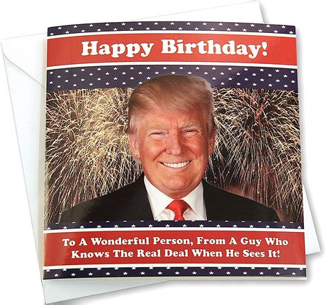 Happy Birthday Talking Card From Donald Trump Glossy Print Real