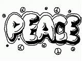 Graffiti Coloring Peace Pages Words Adults Teenagers Teens Printable Colouring Word Drawing Cool Kids Coloring4free Color Bo Clipart Letters Drawings sketch template