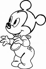 Excited Mickey Coloring Baby Wecoloringpage sketch template