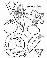 Coloring Pages Vegetables Fruits Printable Kids Vegetable Comments sketch template