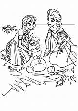 Elsa Anna Olaf Frozen Coloring Pages Printable Disney Categories A4 Books sketch template