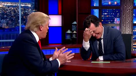 stephen colbert expertly returned donald trump   rightful position   comedy side
