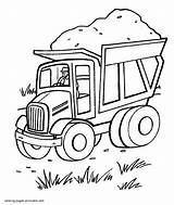 Coloring Pages Lorry Printable Truck Dump Print Boys sketch template