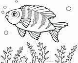 Fish Coloring Pages Fishing Cartoon Saltwater Small School Puffer Real Boy Color Printable Getcolorings Template Lure Shape Getdrawings Flower Colorin sketch template